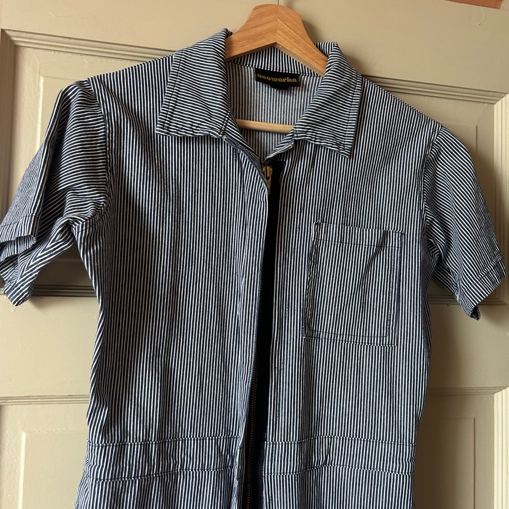 Nooworks Blue Striped Jumpsuit - Picture 5 of 8